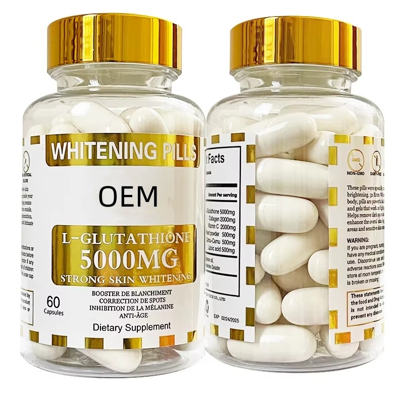 OEM High Quality Private Label Collagen Vitamin C Capsules Strong Skin Whitening Pills with L-Glutathione for Anti-Aging Adults