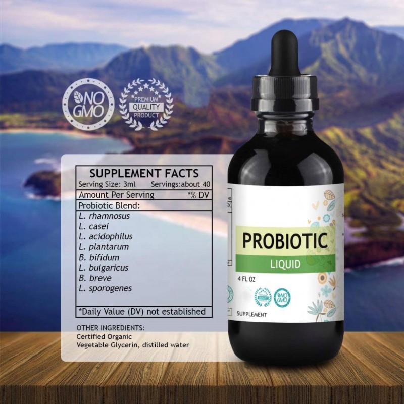 Hot Selling 4oz Acidophilus Probiotic Drops Vitamins to Boost Immune Function and Digestion for Adults Oral Liquid Dosage