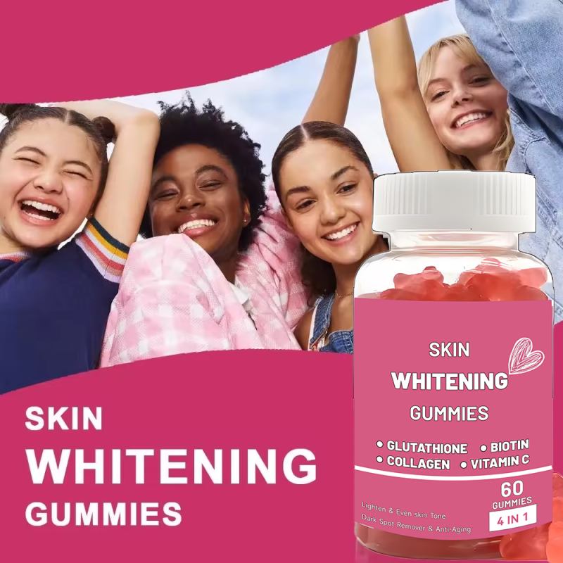 Adult Skin Whitening GSH Supplement Marine Collagen Vitamins C E D&B12 Gummies Beauty Products Dosage Form Gummy Candy