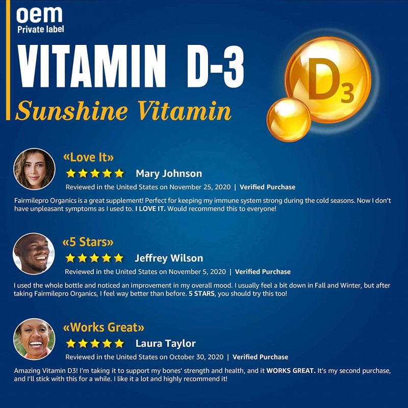 Private Label Vitamin D3 Oral Drops Immune System D Health Detox Cleanse Healthcare Supplement