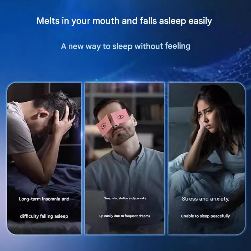 OEM Gamma-Aminobutyric Acid Sleep Strips Melatonin Supported Oral Tablets for Improved Sleep Not for Pregnant Women