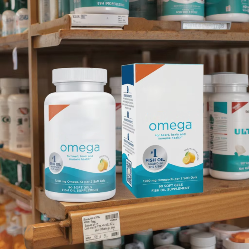 OEM Supplements Fish Oil Vegan Omega-3 6 9 1280mg Fish Oil omega 3 Softgels Capsules 90 Capsule