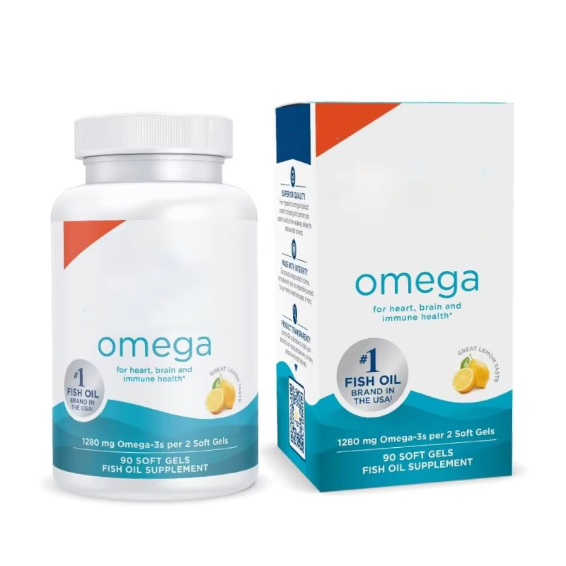 OEM Supplements Fish Oil Vegan Omega-3 6 9 1280mg Fish Oil omega 3 Softgels Capsules 90 Capsule