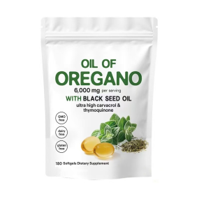 Hot Selling OEM Organic Natural Wild Oregano Oil Softgel Capsules for Adults with Black Seed Oil