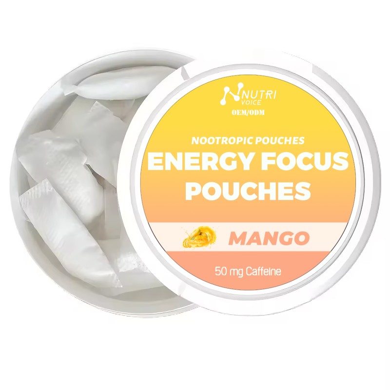 New Product Sugar-Free Alpha Caffeine Nootropic Pouches Adult Herbal Supplements Natural L-Theanine GABA for Energy Focus Powder