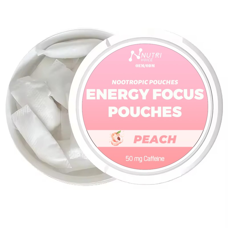 New Product Sugar-Free Alpha Caffeine Nootropic Pouches Adult Herbal Supplements Natural L-Theanine GABA for Energy Focus Powder