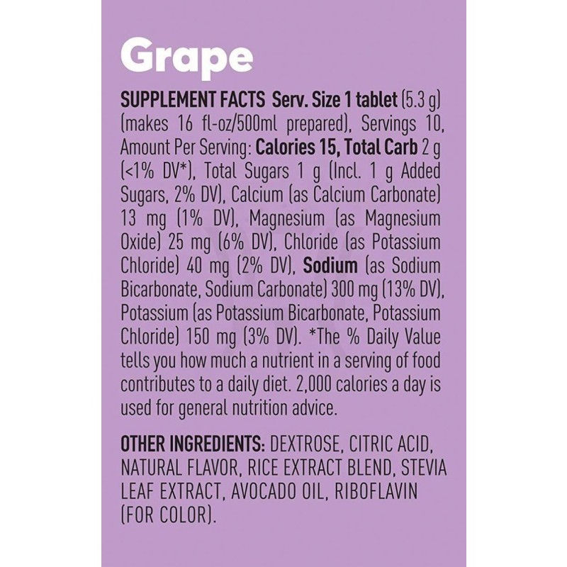 Natural Low-Calorie Fruity Flavor Sports Drink Tablets Electrolyte-Rich with Bursting Vitamins for Adults