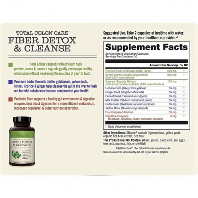 Wholesale Natural Fiber Colon Cleanse Capsules Adult Digestive Detox for Effective Digestion