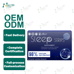 OEM Gamma-Aminobutyric Acid Sleep Strips Melatonin Supported Oral Tablets Improved Sleep for Adults Not for Pregnant Women