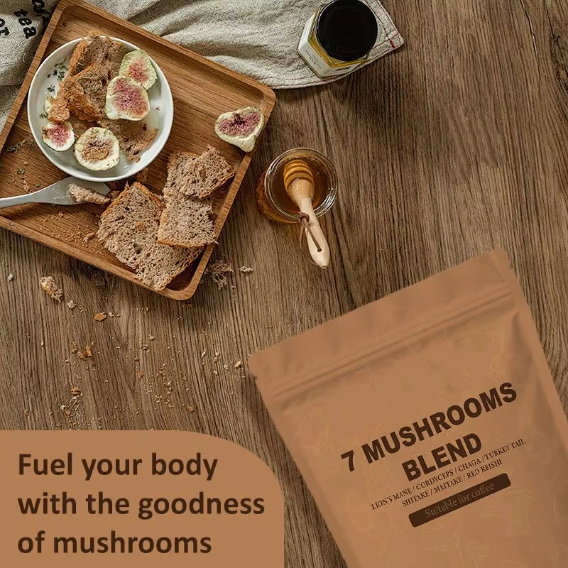 Hot Selling 7 Mushrooms Blend Powder Herbal Supplements for Immunity Digestion Enhancement Skin Health Improvement for Adults