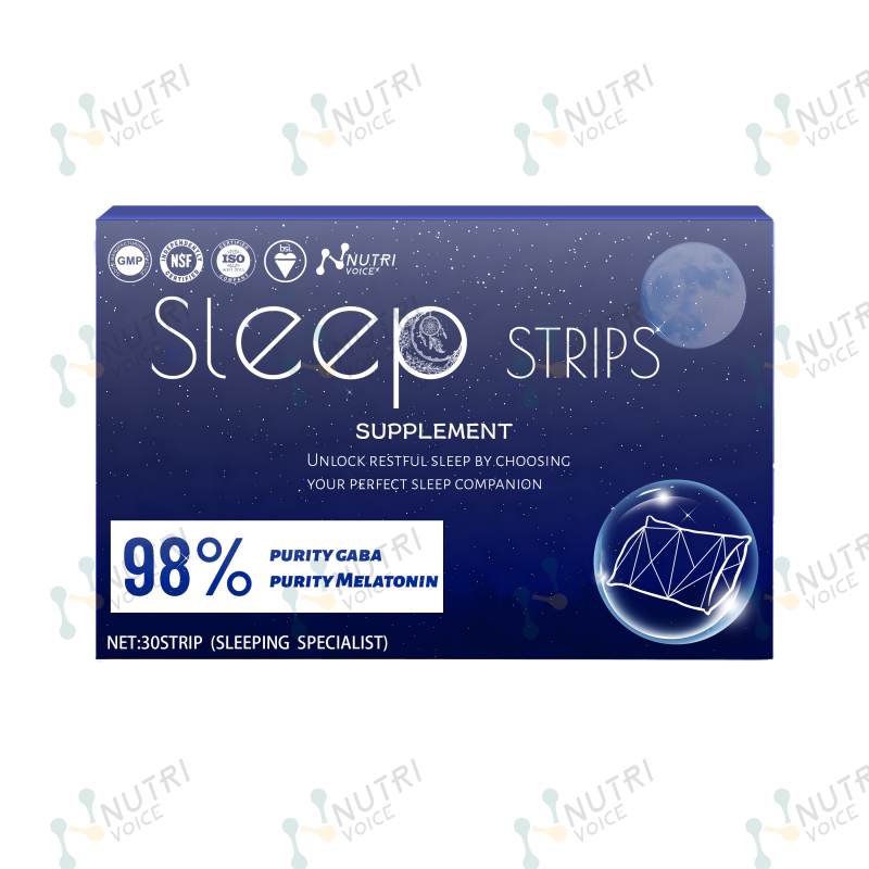 OEM Gamma-Aminobutyric Acid Sleep Strips Melatonin Supported Oral Tablets Improved Sleep for Adults Not for Pregnant Women