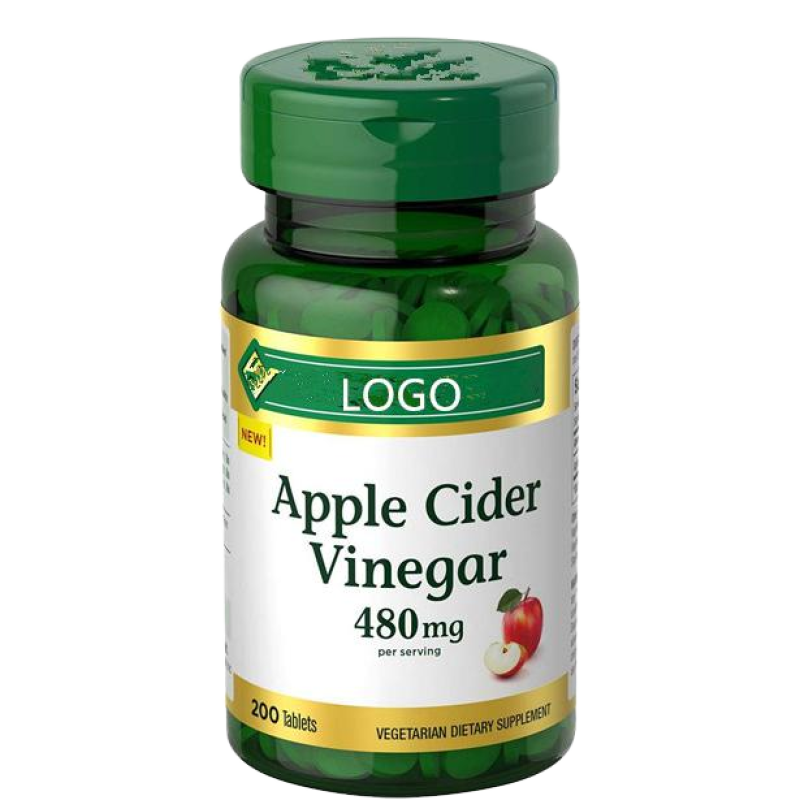 New Vegetarian Cider Vinegar Pill Supplement 200 Tablets Effervescent Dosage Antioxidant Function Adults Dietary Fiber Product