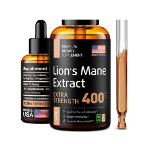 Lions Mane Extract Supplement Stress Relief Immune Support Brain Booster Pre Workout Full Body Detox Cleanse
