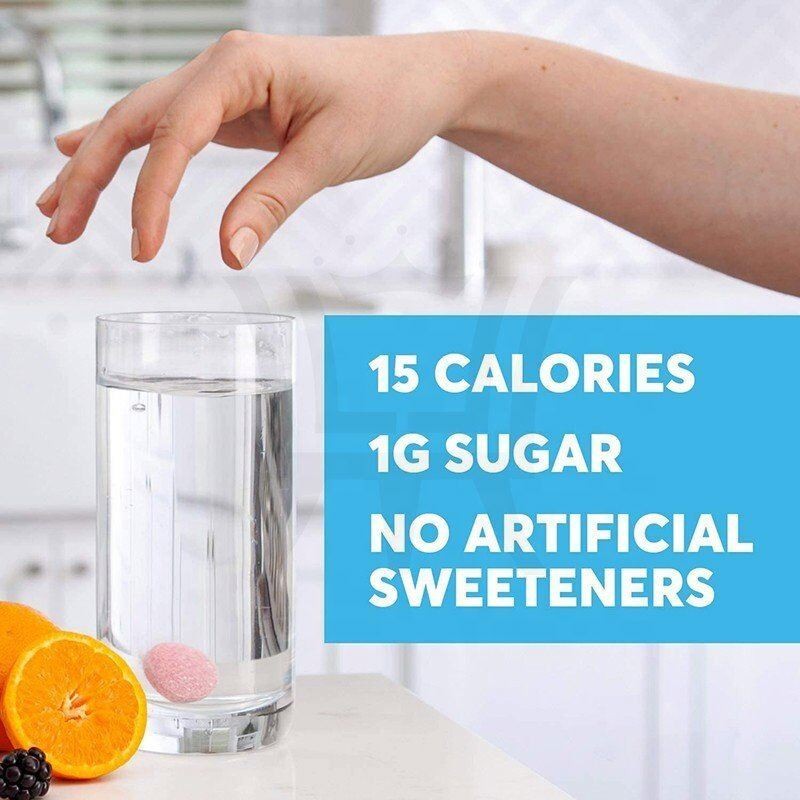 Natural Low-Calorie Fruity Flavor Sports Drink Tablets Electrolyte-Rich with Bursting Vitamins for Adults