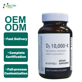 High Quality OEM Vitamin D3 Softgel Support Dietary Supplement Soft Capsules 400mg Vitamin D3 K2 Capsules Supplements