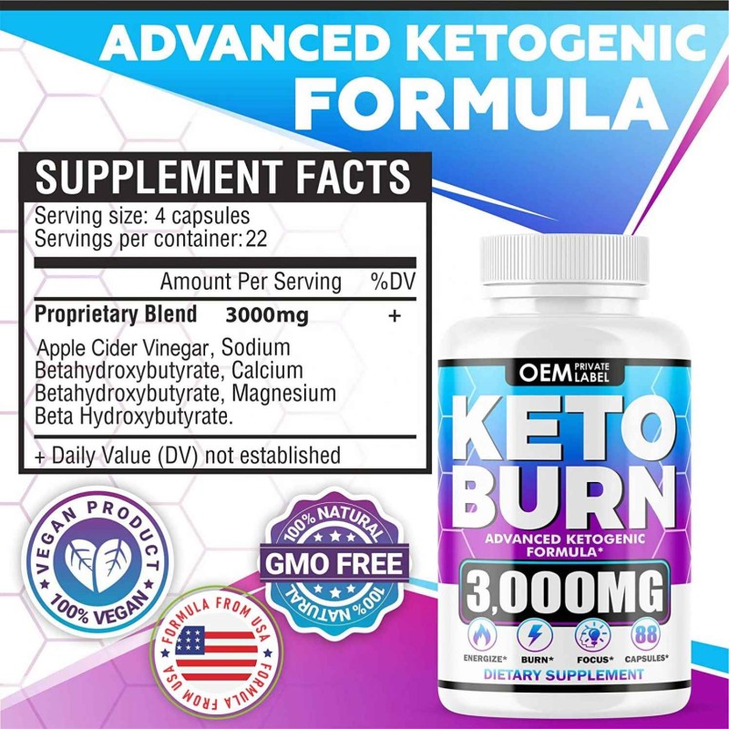 Keto Diet Pills Slimming BHB Supplement Support Metabolism Sis Capsules Lose Weight Genic Appetite Suppressant