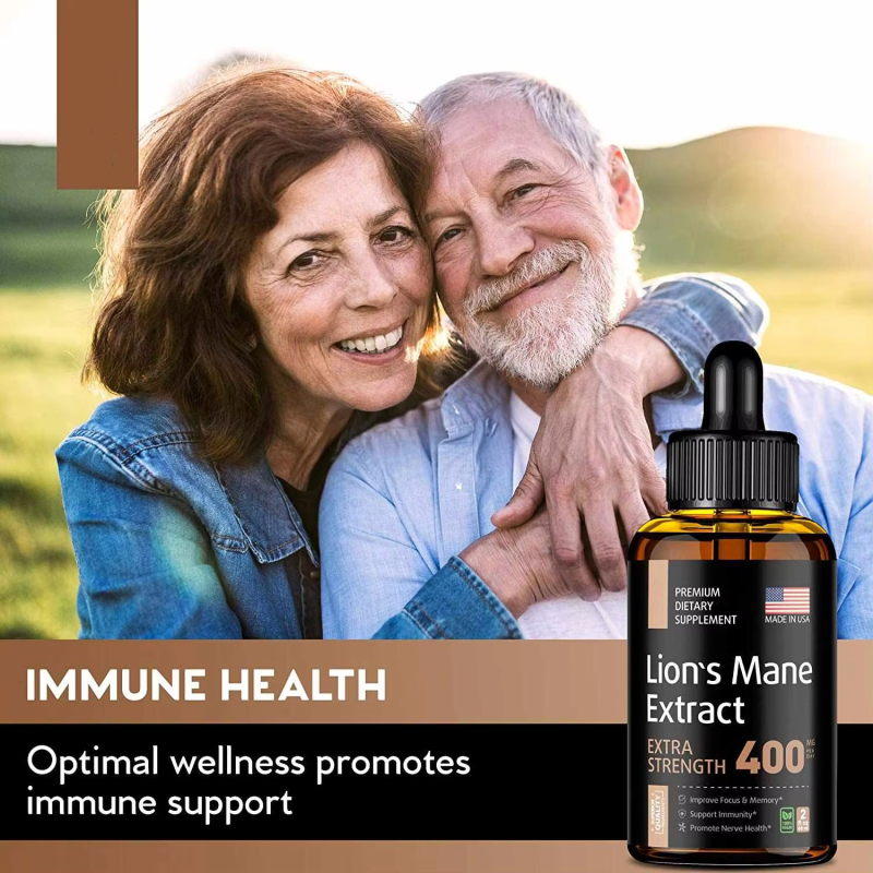 Lions Mane Herbal Extract Supplement Full Body Detox Cleanse Immune Support Brain Booster Pre-Workout Stress Relief