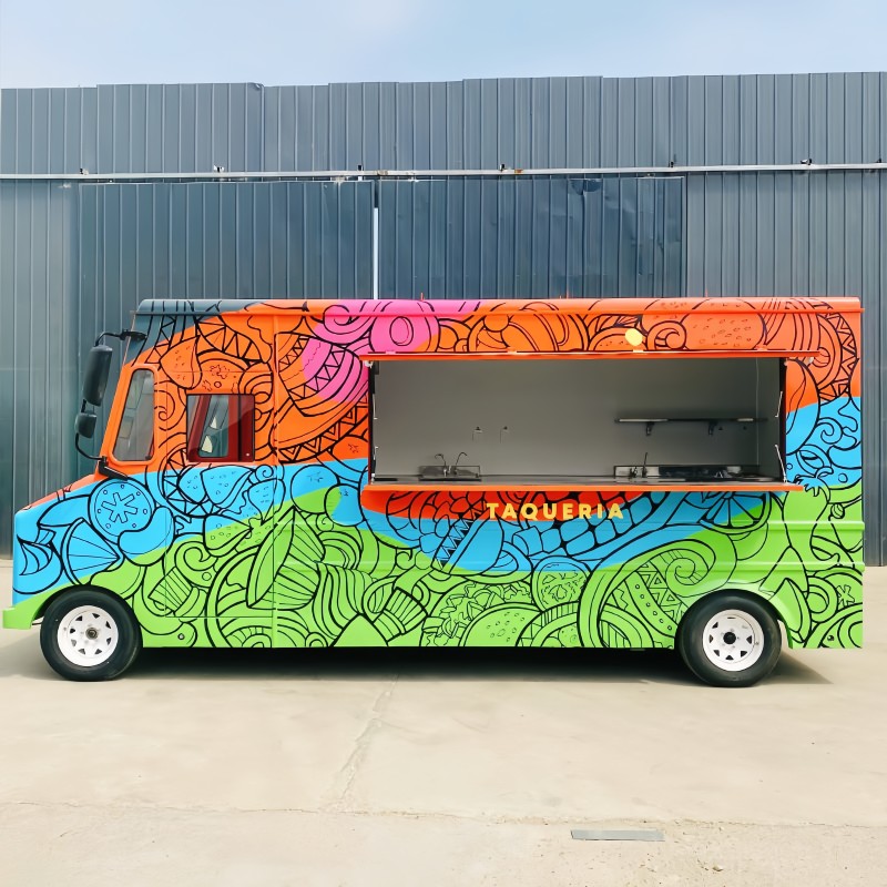 Food Truck Manufacturer - OEM Custom Aluminum 4 Wheel Mobile Kitchen Trailer
