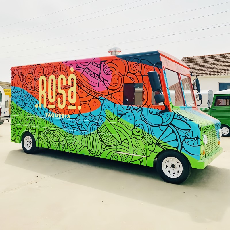 Food Truck Manufacturer - OEM Custom Aluminum 4 Wheel Mobile Kitchen Trailer