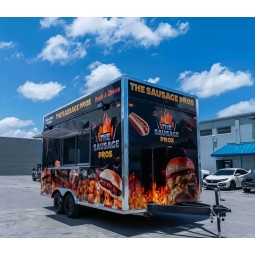 Food Trailer Factory - USA Customized Hot Dog Cart with Full Catering Equipment