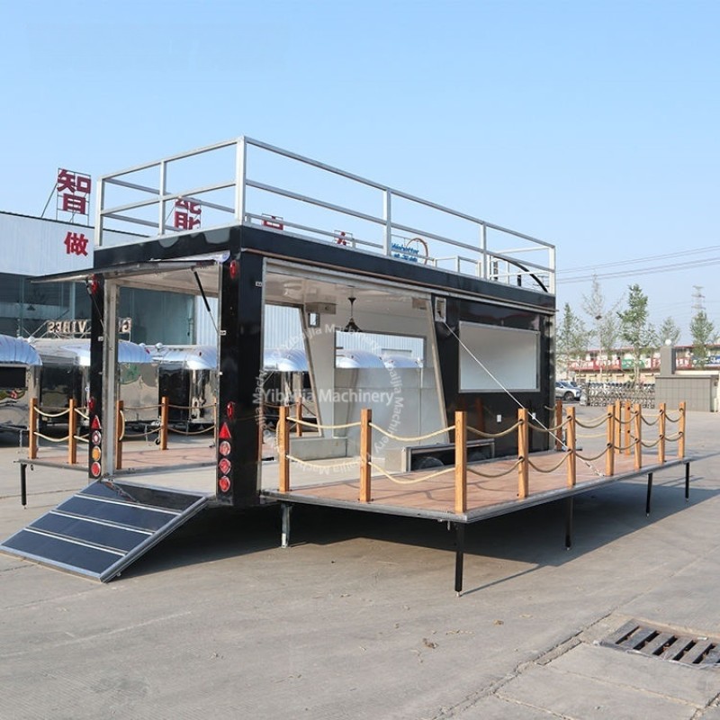 Food Snack Trailer Factory - Custom Double Deck Ice Cream Bakery Restaurant