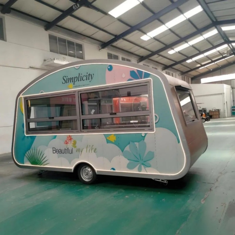 Coffee Cart Food Truck Manufacturer - Custom Stainless Steel Mobile Cafe