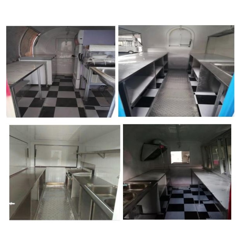 Food Truck Supplier - Pink Electric Push Street Food Cart USA