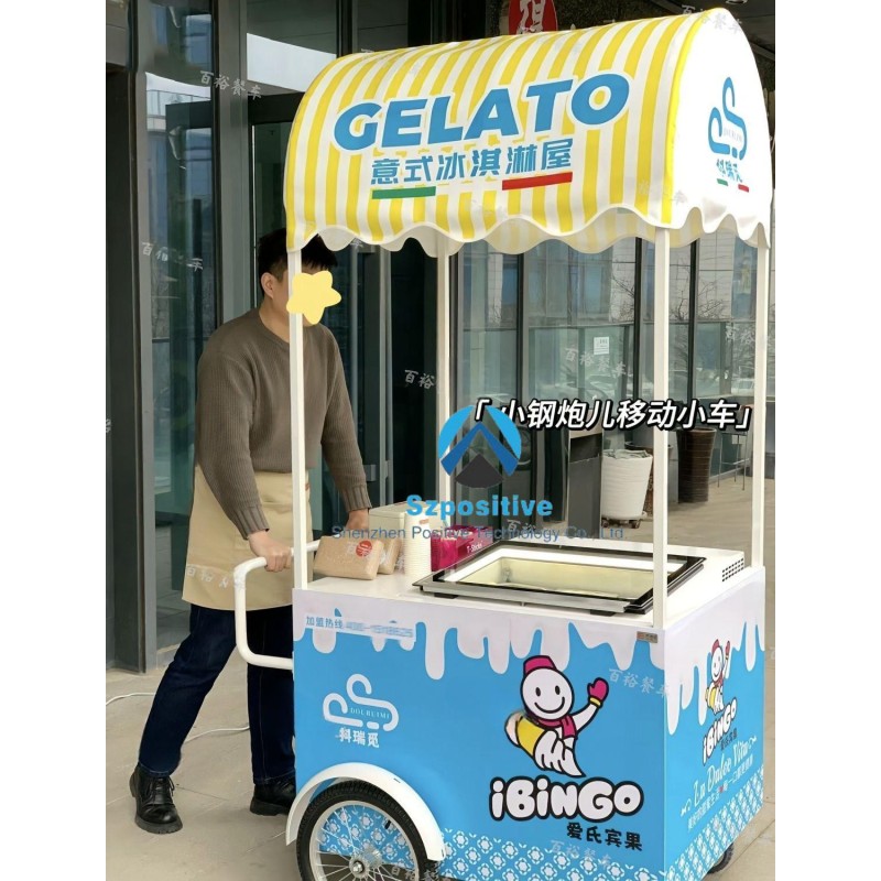 Ice Cream Cart Factory - New Mini Shaved Ice Cream Motorized Cart