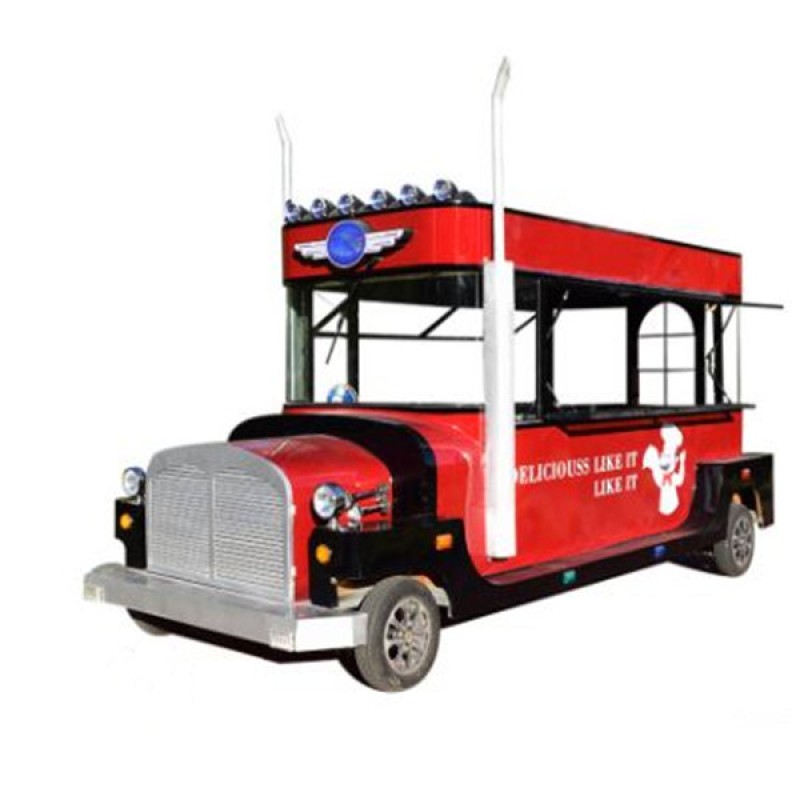 Food Truck Supplier - Pink Electric Push Street Food Cart USA