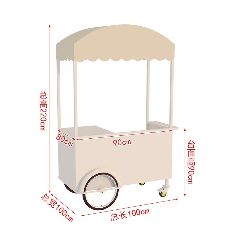 Ice Cream Cart Manufacturer - Small Push Mobile Shaved Ice Cream Freezer