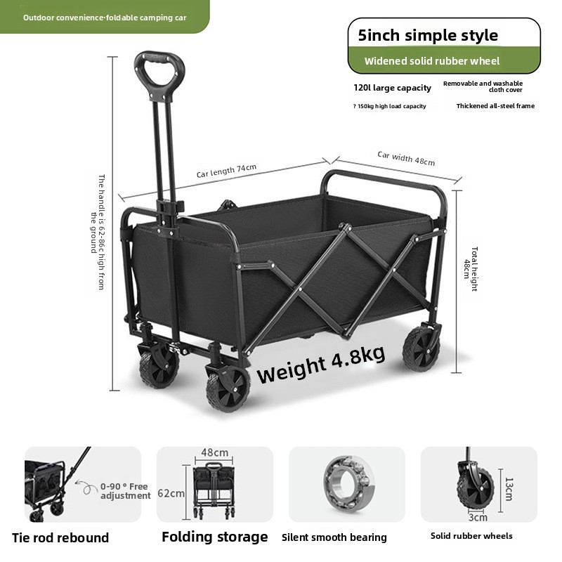 Camping Cart Manufacturer - Foldable Shopping Trolley