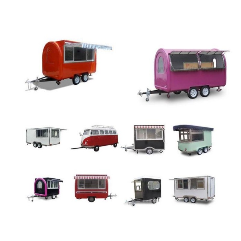 Food Truck Supplier - Pink Electric Push Street Food Cart USA