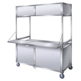 Food Delivery Cart Factory - Foldable Coffee Ice Cream Mobile Cart