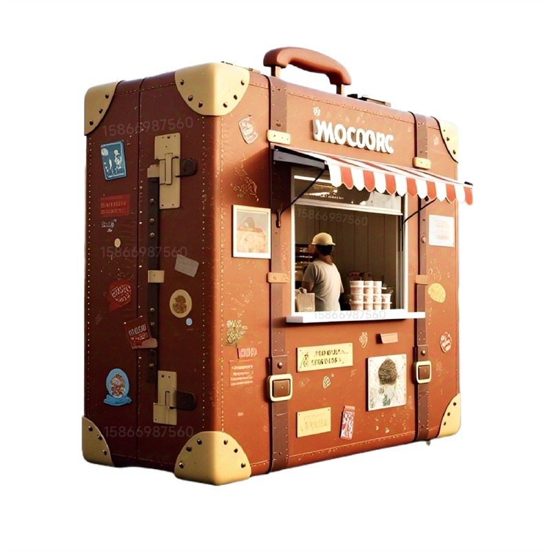 Luggage Sales Booth Factory - Custom 3-6 Meters Net Red Milk Tea Express