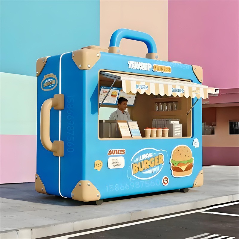Luggage Case Food Truck Factory - Custom Simulation Milk Tea Car Night Market