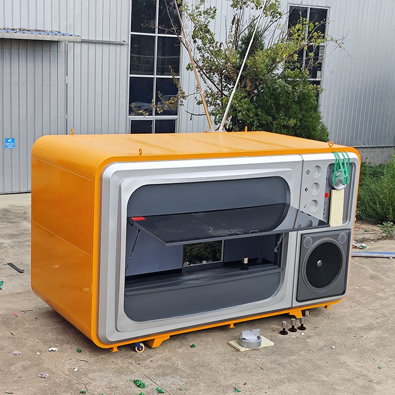 Radio Decoration Manufacturer - Custom 220V Giant Simulated Metal Food Truck