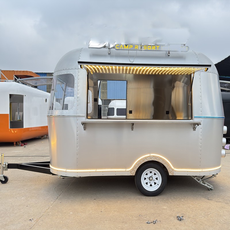 Food Trailer Factory - Custom Stainless Steel Kiosk Fried Chicken Hotdogs