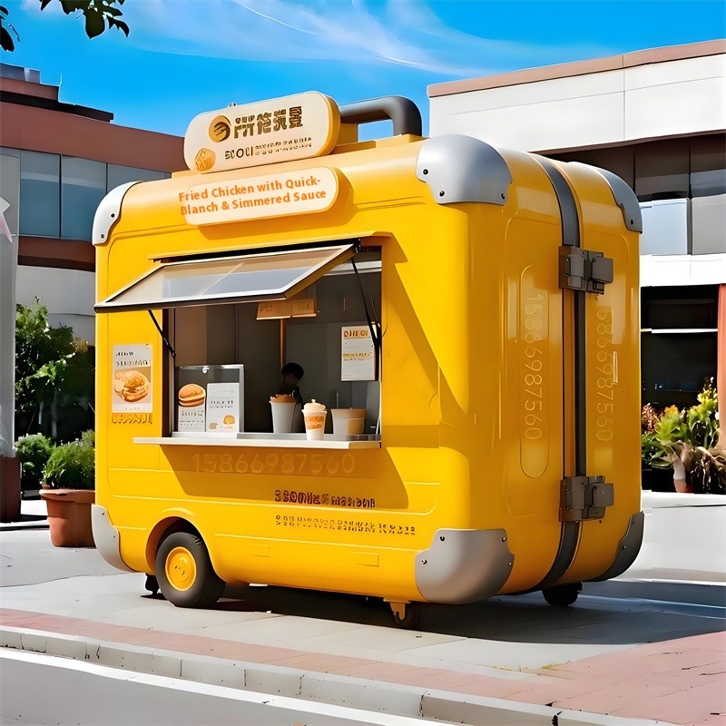 Luggage Case Food Truck Factory - Custom Simulation Milk Tea Car Night Market