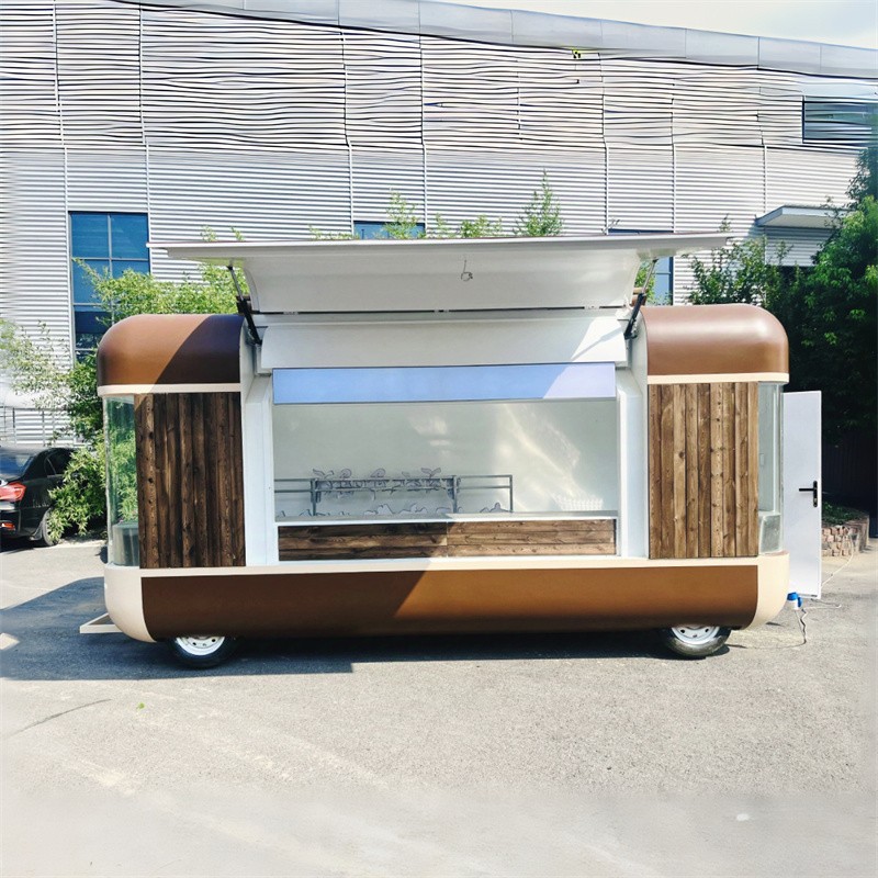 Mobile Dining Car Manufacturer - Custom Aluminum Ice Cream Coffee Food Cart