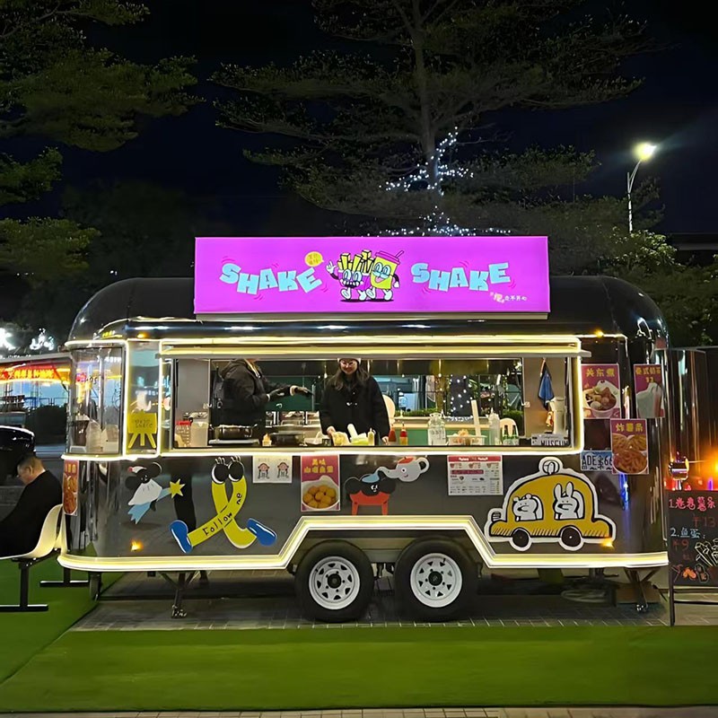 Vintage Mobile BBQ Factory - Custom Food Trailer Coffee Shop Restaurant