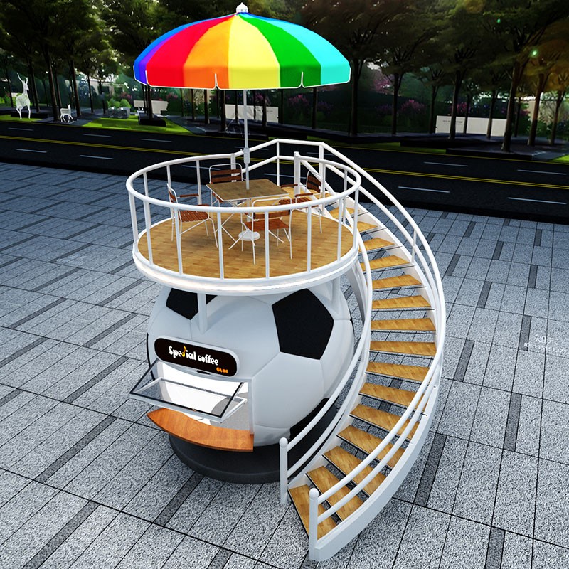 Football Food Cart Factory - Custom Sanitation Compliant Snack Sales 220V