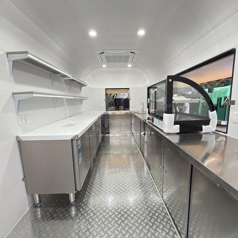 BBQ Food Truck Factory - Custom Stainless Steel 4-Wheel Easy Assembly