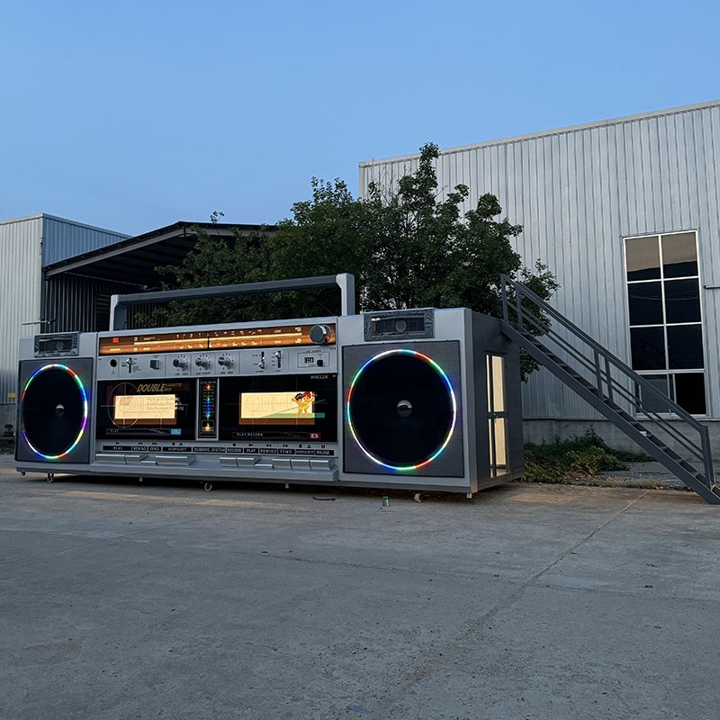 Radio Dining Car Factory - Custom Retro Portable Coffee Milk Tea Shop 220V