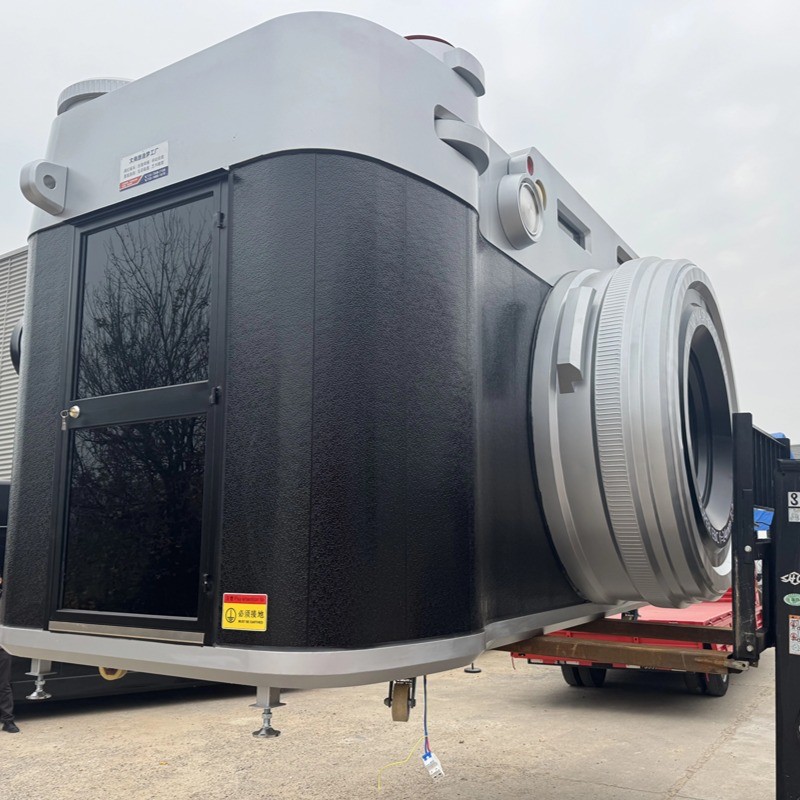 Mobile Kiosk Manufacturer - Custom Stainless Steel Irregular-Shaped Outdoor