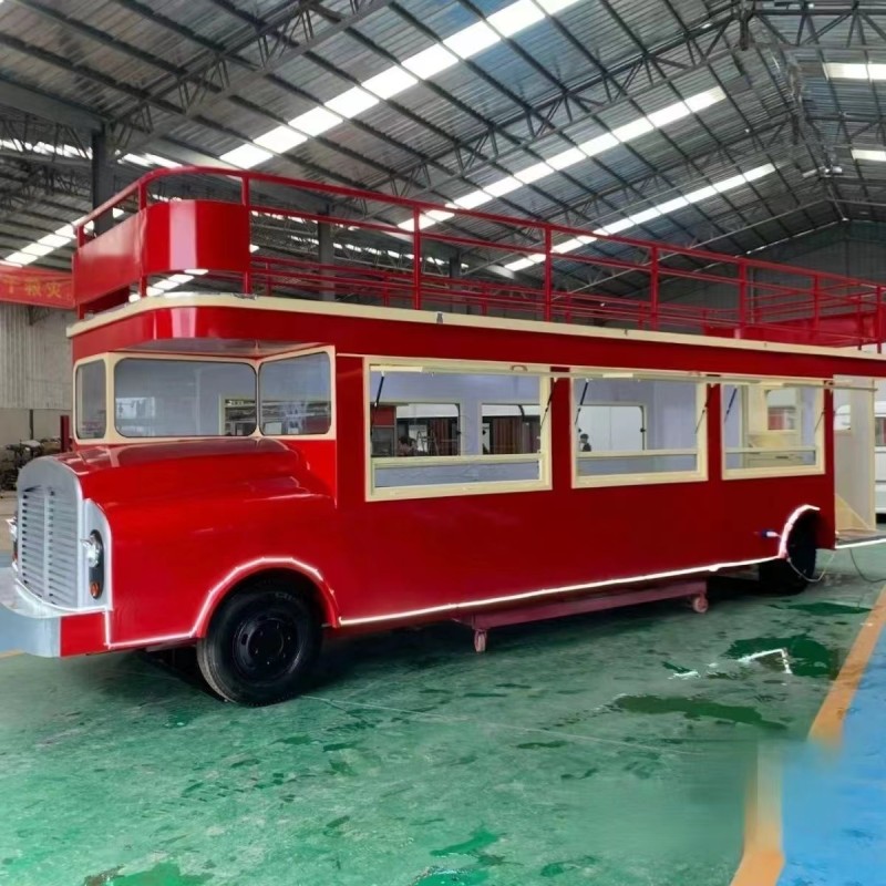 Electric Food Truck Factory - Double Decker Snacks Shop Cooking Equipment