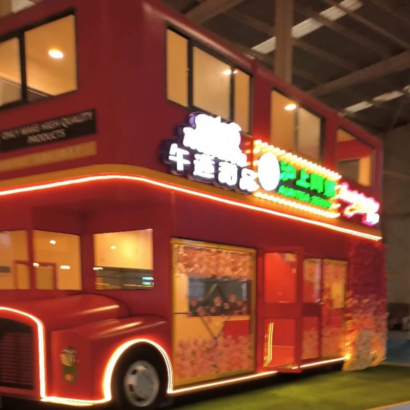 Double Decker Bus Manufacturer - Barbecue Skewer Food Truck Restaurant