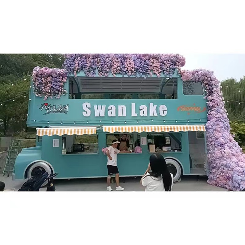 Double Decker Bus Factory - Wholesale Handicraft Food Truck Decoration