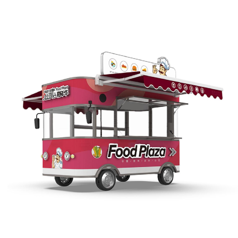 Mobile Bar Factory - Custom Blue Hamburger Hot Dog Pizza Food Truck