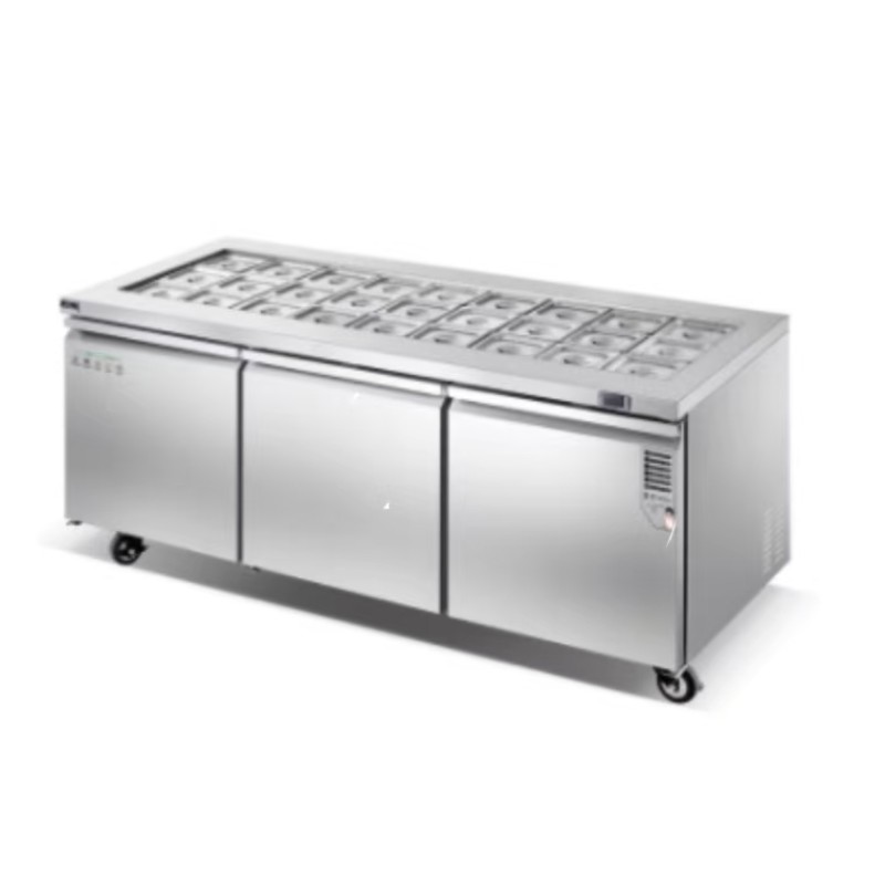 Salad Refrigerator Factory - Custom 2 Door Refrigerated Salad Bar Sale