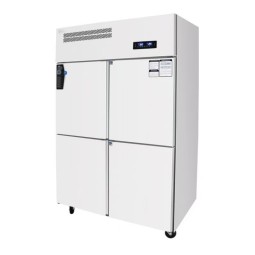 Vertical Freezer Factory - Custom Stainless Steel 4-Door Seafood Cooler